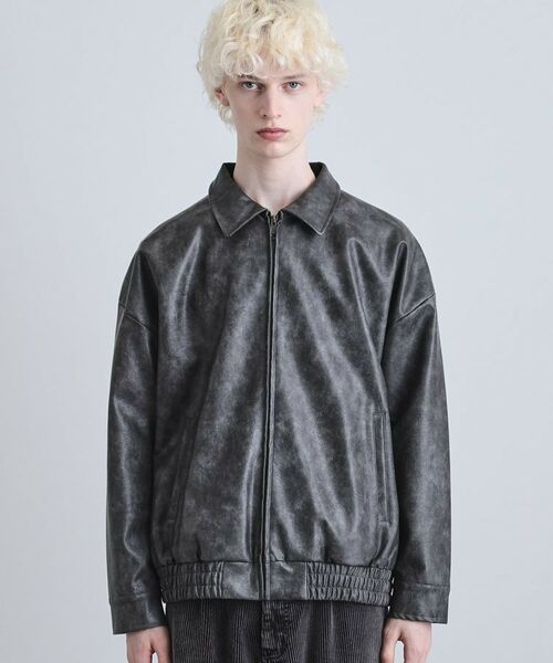 tk.TAKEO KIKUCHI / ティーケー タケオキクチ レザーブルゾン・ジャケット | A‐2コーティングブルゾン | 詳細14