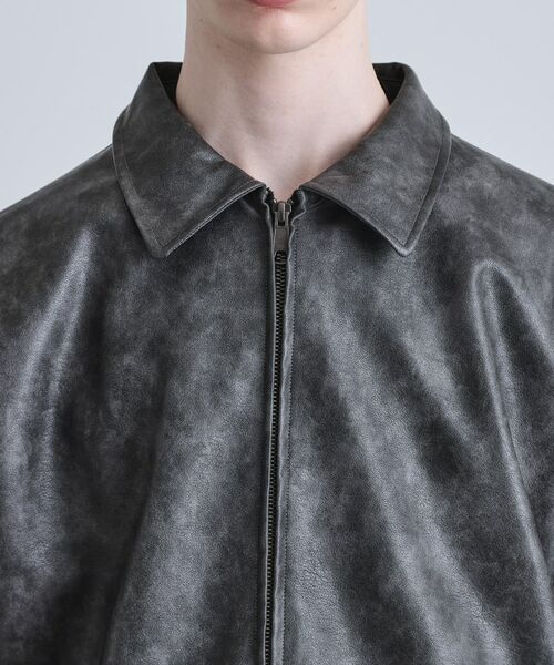 tk.TAKEO KIKUCHI / ティーケー タケオキクチ レザーブルゾン・ジャケット | A‐2コーティングブルゾン | 詳細17