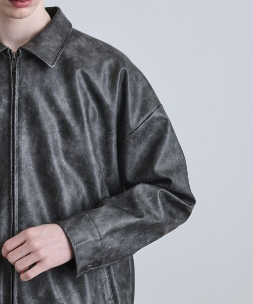 tk.TAKEO KIKUCHI / ティーケー タケオキクチ レザーブルゾン・ジャケット | A‐2コーティングブルゾン | 詳細18