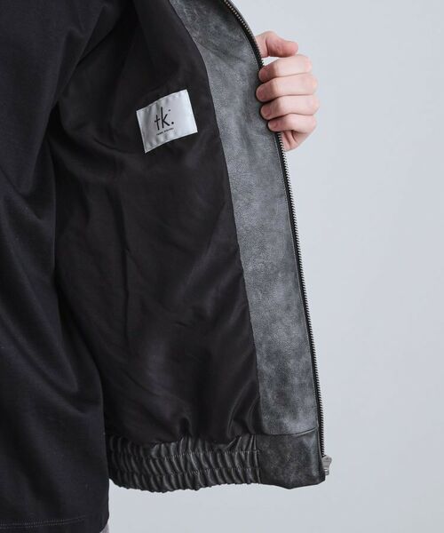 tk.TAKEO KIKUCHI / ティーケー タケオキクチ レザーブルゾン・ジャケット | A‐2コーティングブルゾン | 詳細20
