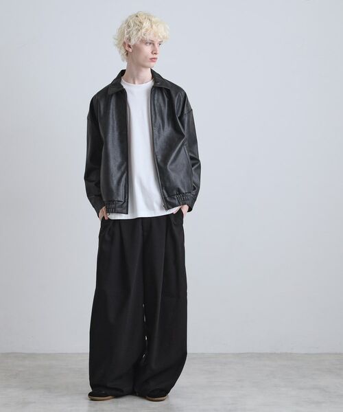 tk.TAKEO KIKUCHI / ティーケー タケオキクチ レザーブルゾン・ジャケット | A‐2コーティングブルゾン | 詳細8
