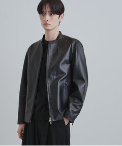 tk.TAKEO KIKUCHI / ティーケー タケオキクチ レザーブルゾン・ジャケット | 【本革】ラムレザーシングルライダース