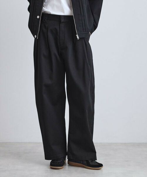 tk.TAKEO KIKUCHI / ティーケー タケオキクチ パンツ | 【別注】Dickies バギーシルエットパンツ（ブラック(019)）