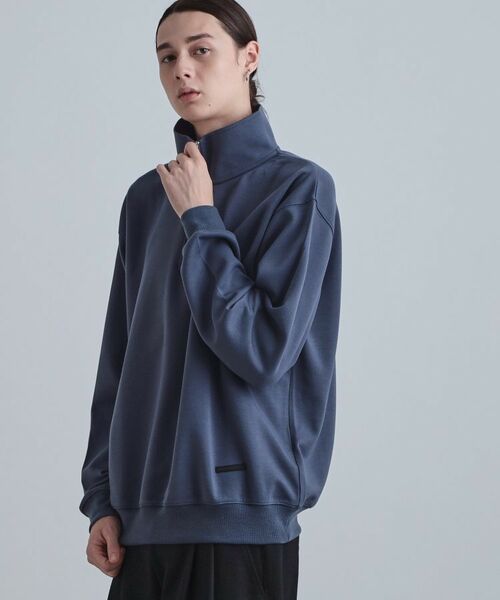 tk.TAKEO KIKUCHI / ティーケー タケオキクチ スウェット | ハーフジップスウェット（ネイビー(094)）
