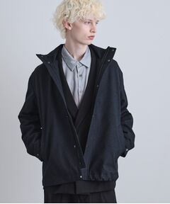 tk.TAKEO KIKUCHI / ティーケー タケオキクチ レザーブルゾン・ジャケット | 【3WAY】ウール調サキソニーフードブルゾン