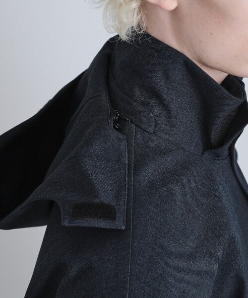 tk.TAKEO KIKUCHI / ティーケー タケオキクチ レザーブルゾン・ジャケット | 【3WAY】ウール調サキソニーフードブルゾン | 詳細17