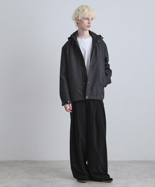 tk.TAKEO KIKUCHI / ティーケー タケオキクチ レザーブルゾン・ジャケット | 【3WAY】ウール調サキソニーフードブルゾン | 詳細2