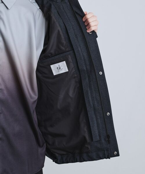 tk.TAKEO KIKUCHI / ティーケー タケオキクチ レザーブルゾン・ジャケット | 【3WAY】ウール調サキソニーフードブルゾン | 詳細22