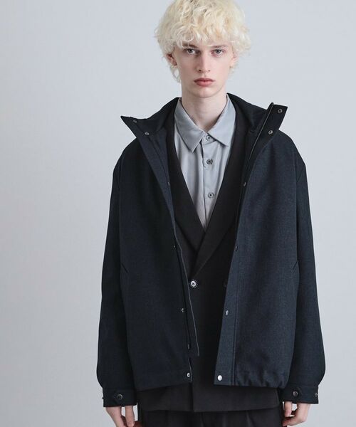 tk.TAKEO KIKUCHI / ティーケー タケオキクチ レザーブルゾン・ジャケット | 【3WAY】ウール調サキソニーフードブルゾン | 詳細5