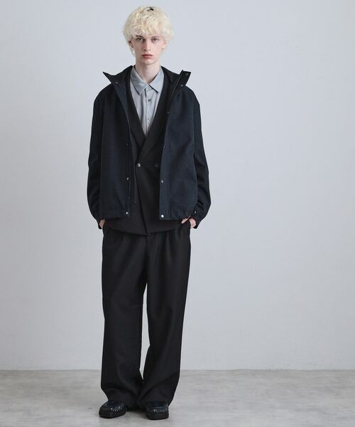 tk.TAKEO KIKUCHI / ティーケー タケオキクチ レザーブルゾン・ジャケット | 【3WAY】ウール調サキソニーフードブルゾン | 詳細6