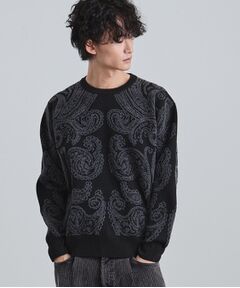 tk.TAKEO KIKUCHI / ティーケー タケオキクチ ニット・セーター | 【洗える】ペイズリーニットプルオーバー