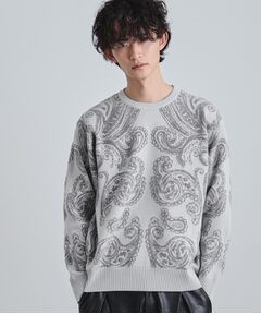 tk.TAKEO KIKUCHI / ティーケー タケオキクチ ニット・セーター | 【洗える】ペイズリーニットプルオーバー
