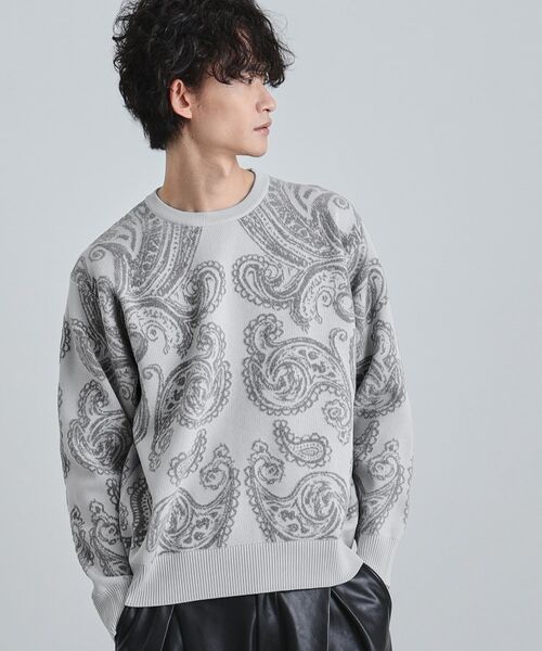tk.TAKEO KIKUCHI / ティーケー タケオキクチ ニット・セーター | 【洗える】ペイズリーニットプルオーバー | 詳細2