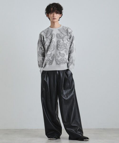 tk.TAKEO KIKUCHI / ティーケー タケオキクチ ニット・セーター | 【洗える】ペイズリーニットプルオーバー | 詳細3