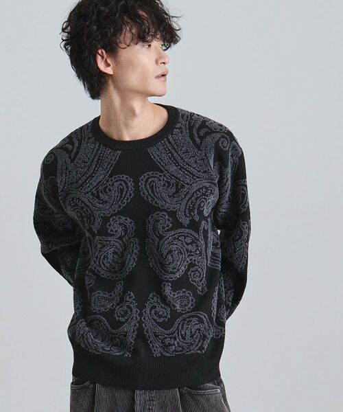 tk.TAKEO KIKUCHI / ティーケー タケオキクチ ニット・セーター | 【洗える】ペイズリーニットプルオーバー | 詳細6