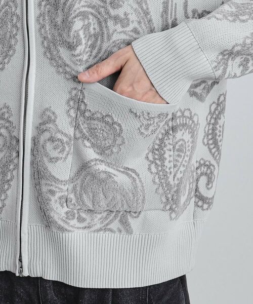 tk.TAKEO KIKUCHI / ティーケー タケオキクチ カーディガン・ボレロ | 【洗える】ペイズリージップカーディガン | 詳細15