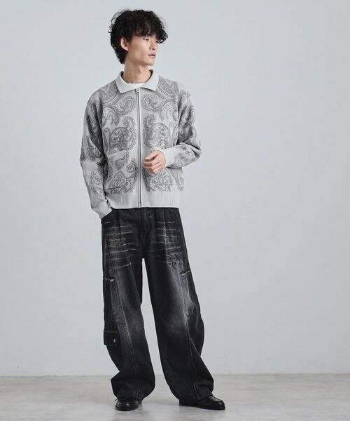 tk.TAKEO KIKUCHI / ティーケー タケオキクチ カーディガン・ボレロ | 【洗える】ペイズリージップカーディガン | 詳細3