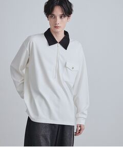 tk.TAKEO KIKUCHI / ティーケー タケオキクチ カットソー | ハードポンチハーフジップポロカットソー