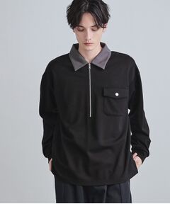 tk.TAKEO KIKUCHI / ティーケー タケオキクチ カットソー | ハードポンチハーフジップポロカットソー