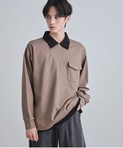 tk.TAKEO KIKUCHI / ティーケー タケオキクチ カットソー | ハードポンチハーフジップポロカットソー