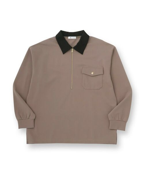 tk.TAKEO KIKUCHI / ティーケー タケオキクチ カットソー | ハードポンチハーフジップポロカットソー | 詳細1