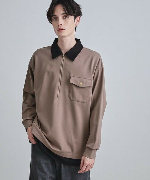 tk.TAKEO KIKUCHI / ティーケー タケオキクチ カットソー | ハードポンチハーフジップポロカットソー | 詳細10