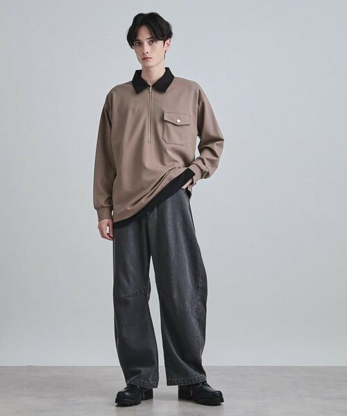 tk.TAKEO KIKUCHI / ティーケー タケオキクチ カットソー | ハードポンチハーフジップポロカットソー | 詳細11