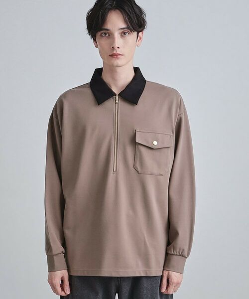 tk.TAKEO KIKUCHI / ティーケー タケオキクチ カットソー | ハードポンチハーフジップポロカットソー | 詳細14