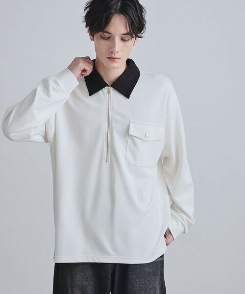 tk.TAKEO KIKUCHI / ティーケー タケオキクチ カットソー | ハードポンチハーフジップポロカットソー | 詳細2