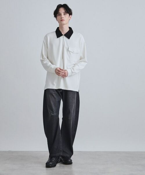 tk.TAKEO KIKUCHI / ティーケー タケオキクチ カットソー | ハードポンチハーフジップポロカットソー | 詳細3