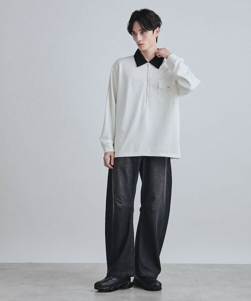 tk.TAKEO KIKUCHI / ティーケー タケオキクチ カットソー | ハードポンチハーフジップポロカットソー | 詳細4