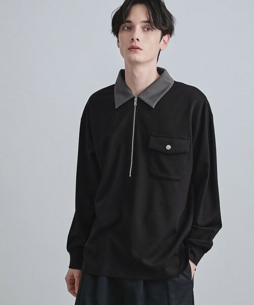 tk.TAKEO KIKUCHI / ティーケー タケオキクチ カットソー | ハードポンチハーフジップポロカットソー | 詳細6