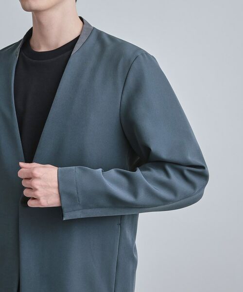 tk.TAKEO KIKUCHI / ティーケー タケオキクチ ノーカラージャケット | 【セットアップ対応】360度ストレッチノーカラージャケット | 詳細18