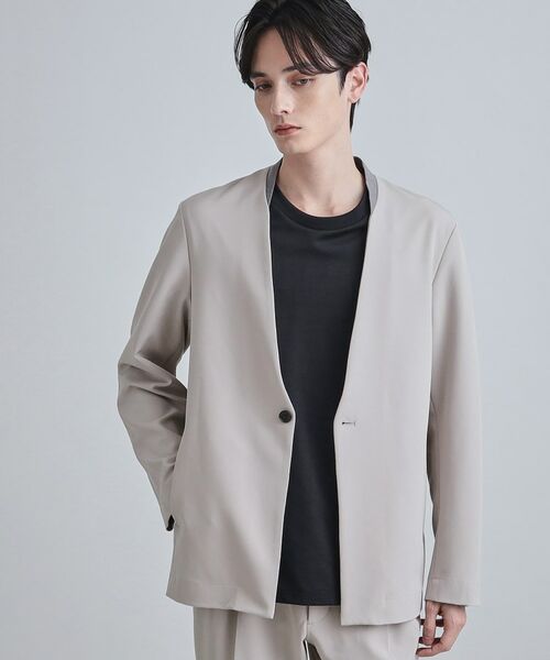 tk.TAKEO KIKUCHI / ティーケー タケオキクチ ノーカラージャケット | 【セットアップ対応】360度ストレッチノーカラージャケット | 詳細2