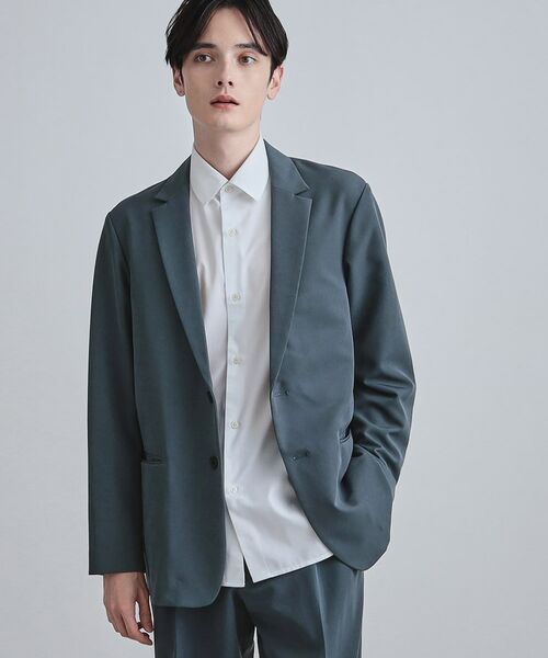 tk.TAKEO KIKUCHI / ティーケー タケオキクチ テーラードジャケット | 【セットアップ対応】360度ストレッチテーラードジャケット(ブルー(092))
