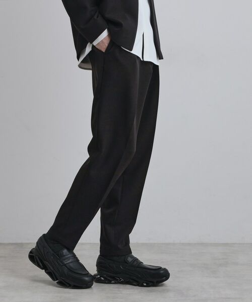 tk.TAKEO KIKUCHI / ティーケー タケオキクチ パンツ | 【セットアップ対応】360度ストレッチ ワイドテーパードパンツ（ブラック(019)）