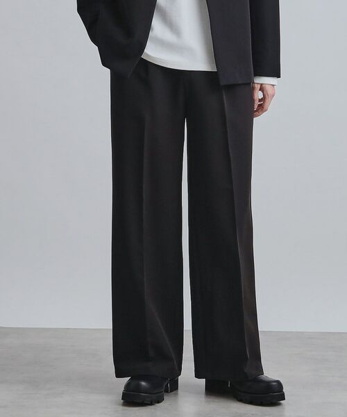 tk.TAKEO KIKUCHI / ティーケー タケオキクチ パンツ | 【セットアップ対応】360度ストレッチ ワイドストレートパンツ(ブラック(019))