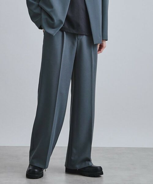 tk.TAKEO KIKUCHI / ティーケー タケオキクチ パンツ | 【セットアップ対応】360度ストレッチ ワイドストレートパンツ(ブルー(092))
