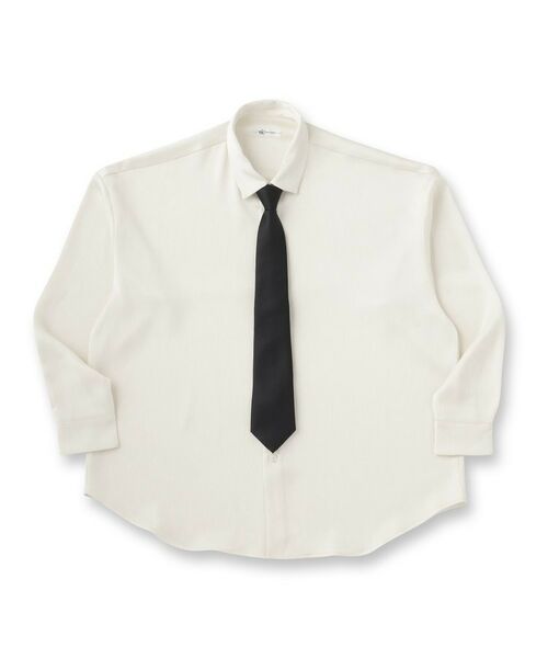 tk.TAKEO KIKUCHI / ティーケー タケオキクチ シャツ・ブラウス | 【ネクタイ付】楊柳シャツ | 詳細1