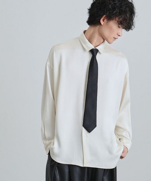 tk.TAKEO KIKUCHI / ティーケー タケオキクチ シャツ・ブラウス | 【ネクタイ付】楊柳シャツ（ホワイト(001)）