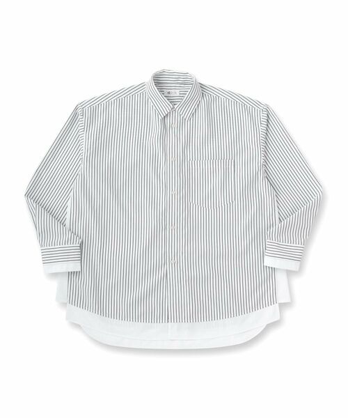 tk.TAKEO KIKUCHI / ティーケー タケオキクチ シャツ・ブラウス | レイヤードストライプシャツ | 詳細1