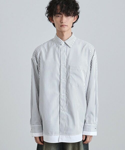 tk.TAKEO KIKUCHI / ティーケー タケオキクチ シャツ・ブラウス | レイヤードストライプシャツ | 詳細10