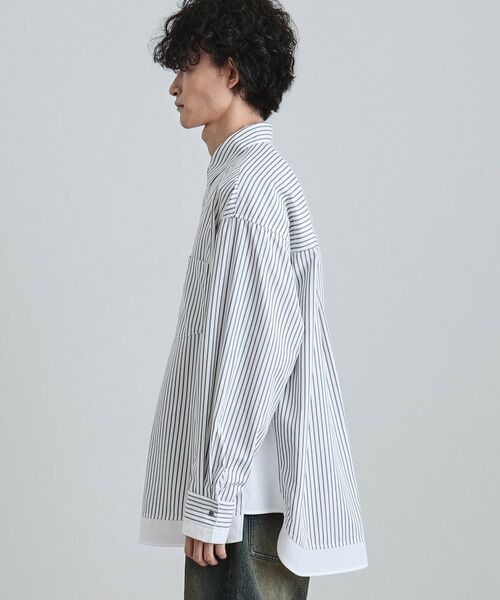 tk.TAKEO KIKUCHI / ティーケー タケオキクチ シャツ・ブラウス | レイヤードストライプシャツ | 詳細11