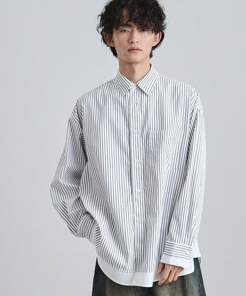 tk.TAKEO KIKUCHI / ティーケー タケオキクチ シャツ・ブラウス | レイヤードストライプシャツ | 詳細2