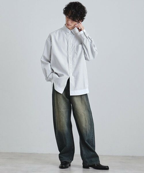tk.TAKEO KIKUCHI / ティーケー タケオキクチ シャツ・ブラウス | レイヤードストライプシャツ | 詳細3