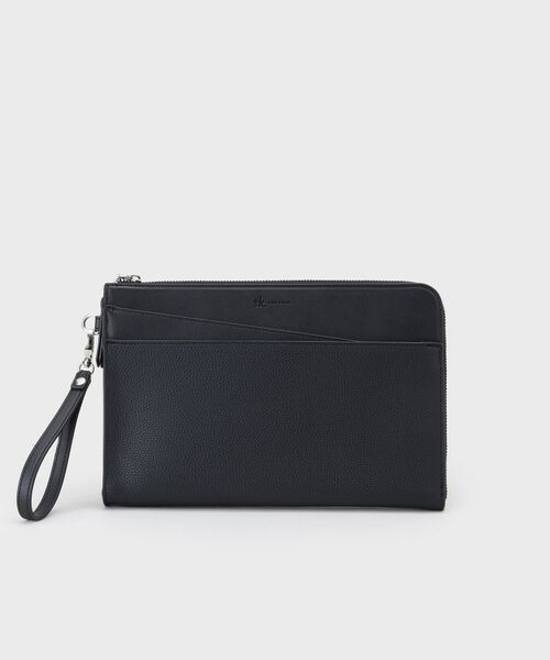 tk.TAKEO KIKUCHI / ティーケー タケオキクチ クラッチ・パーティバッグ | 切替ZIPクラッチバッグ（ブラック(219)）