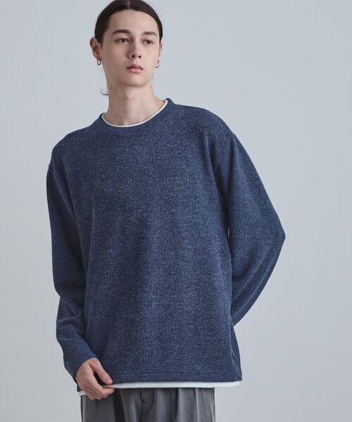 tk.TAKEO KIKUCHI / ティーケー タケオキクチ カットソー | ブークレプルオーバー(ネイビー(094))