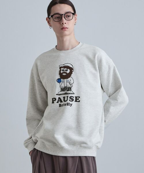 tk.TAKEO KIKUCHI / ティーケー タケオキクチ スウェット | ヒゲサガラスウェット(ライトグレー(011))