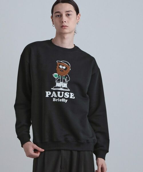 tk.TAKEO KIKUCHI / ティーケー タケオキクチ スウェット | ヒゲサガラスウェット(ブラック(019))