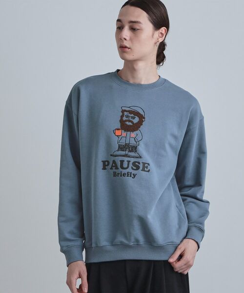 tk.TAKEO KIKUCHI / ティーケー タケオキクチ スウェット | ヒゲサガラスウェット(ブルー(092))